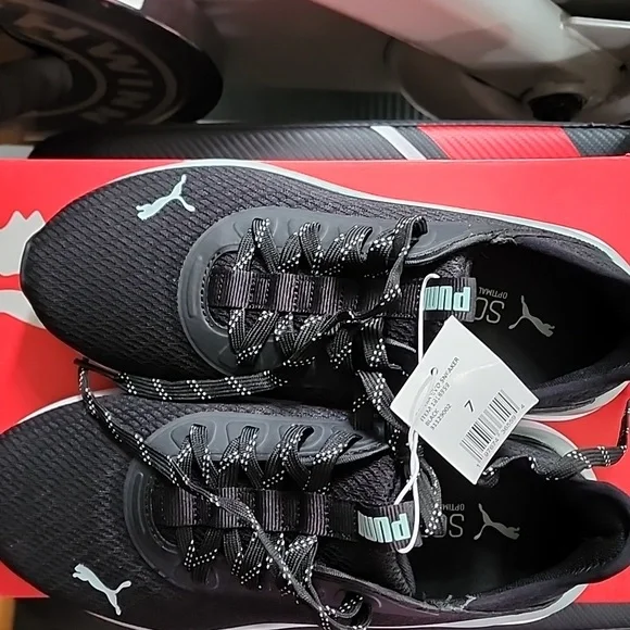 Puma Women's Softride Black Mint Green Sophia Evo Running Sneaker Shoes Sz 7 NWT - Picture 2 of 7
